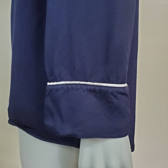 ARITZIA Wilfred "Char" Navy Pajama Top Blouse Size L - Picture 9 of 14
